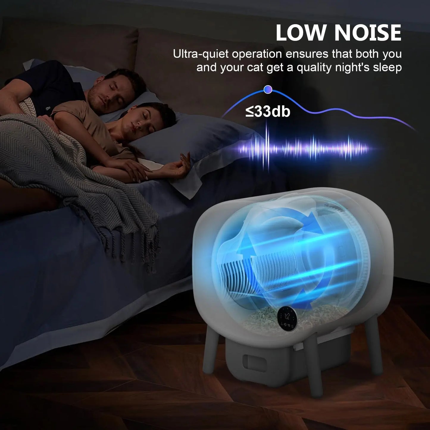 Self Cleaning, Automatic Cat Litter Box with App Control