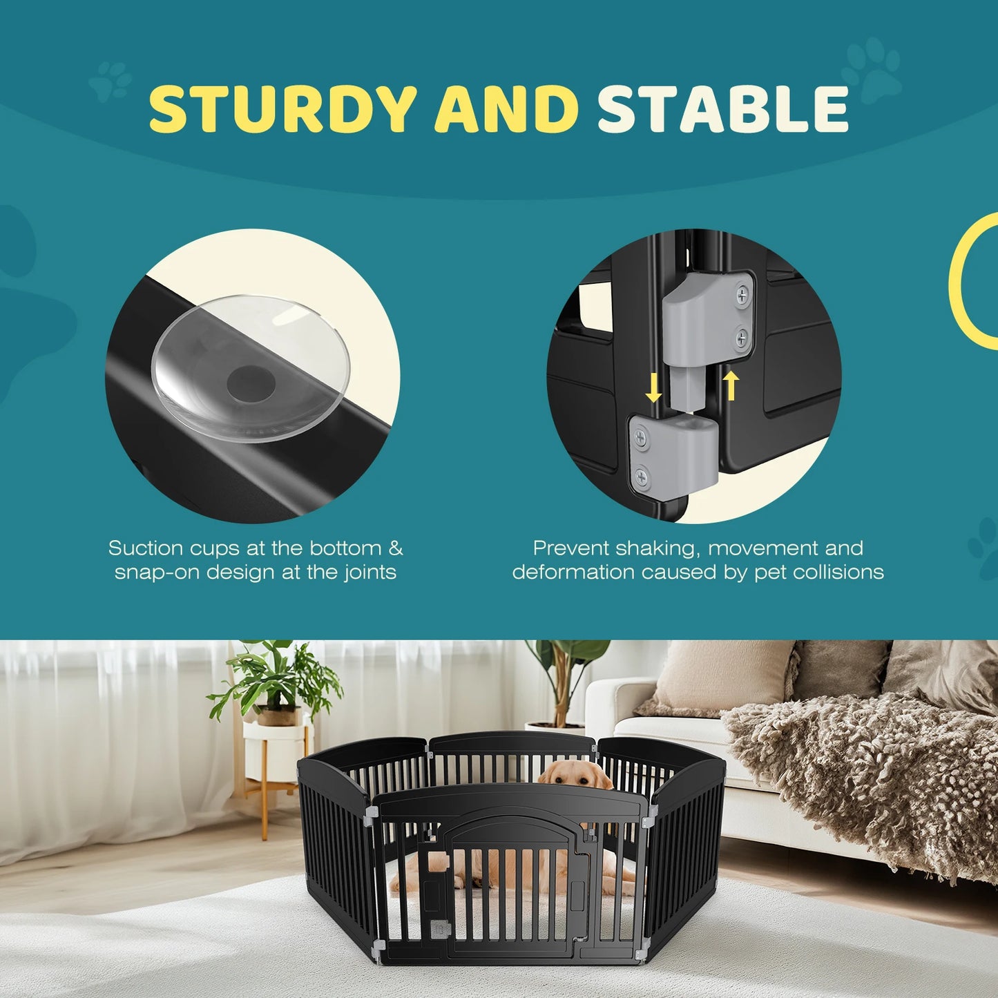 Dog Playpen for Medium Dogs Indoor Outdoor