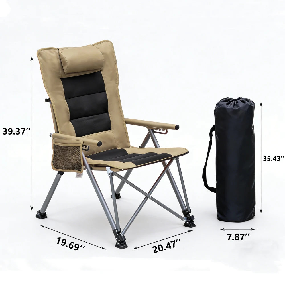 5-Position Adjustable Reclining Camping Chair