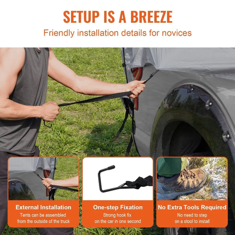 Truck Bed Tent with Rain Layer and Carry Bag