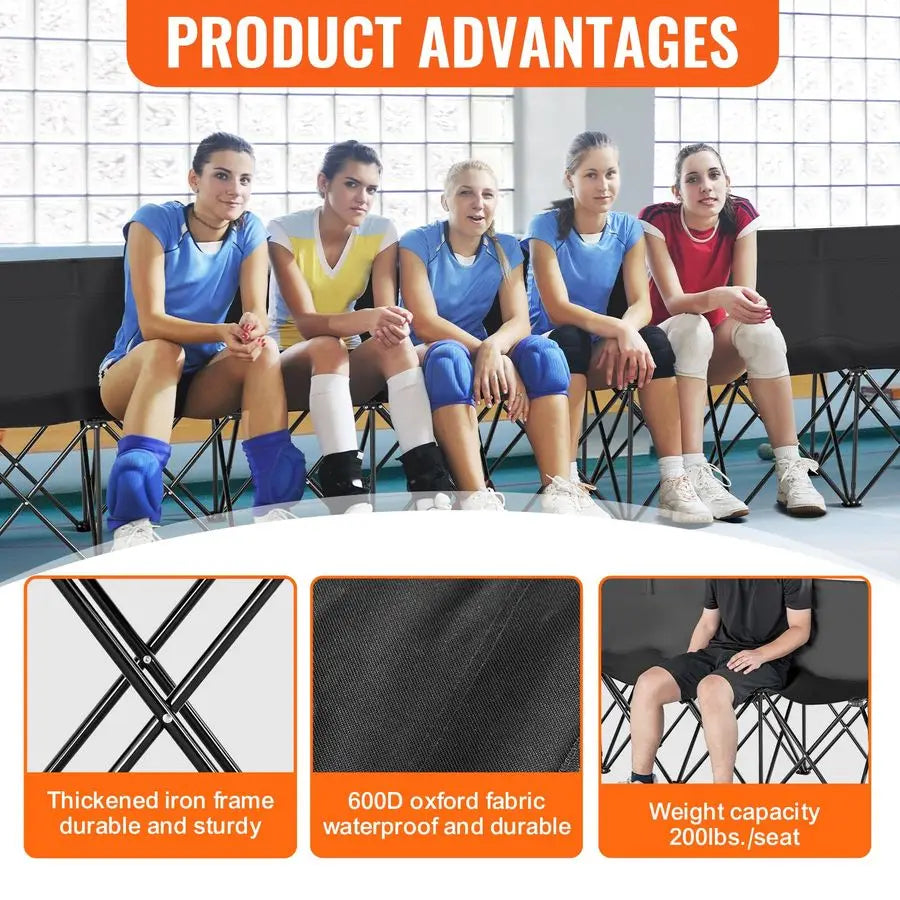 Portable Folding Bench, 8 Seats Foldable, Outdoor Camping