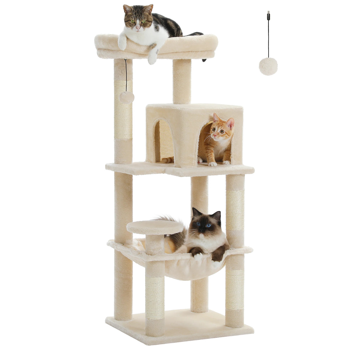 Cat Tree for Indoor Cats, 5-Level Cat Tower