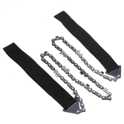 Outdoor hand zipper saw pocket chain saw garden tools 11/16/33 teeth 24 inch portable camping survival wire saw