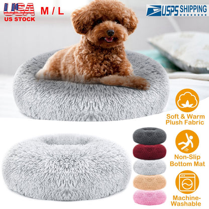 Pet Dog Bed Soft Warm Fleece Puppy Cat Bed Dog Cozy Nest Sofa Bed Cushion For S/M Dog
