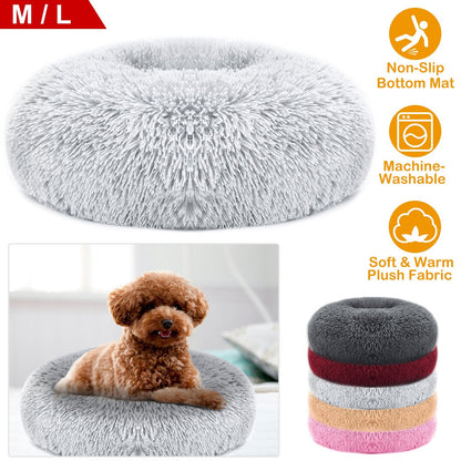 Pet Dog Bed Soft Warm Fleece Puppy Cat Bed Dog Cozy Nest Sofa Bed Cushion For S/M Dog