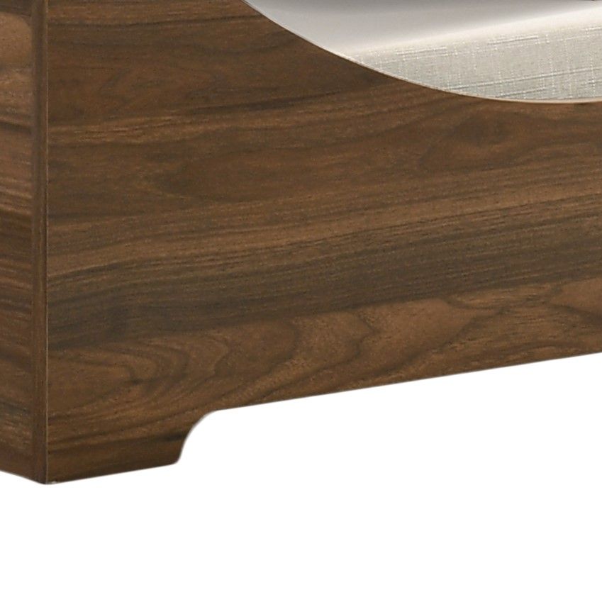 Alder Wood Finish Pet Bed with Cushion - Brown