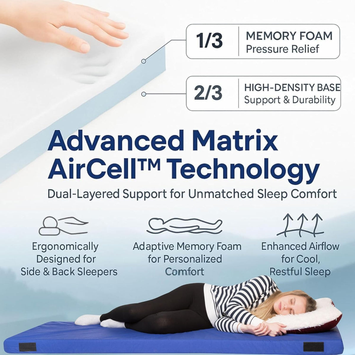 Matrix Air-Cell Memory Foam Camping Mattress