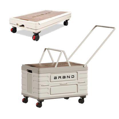 Heavy-Duty Foldable Storage Cart with 4 Silent Wheels