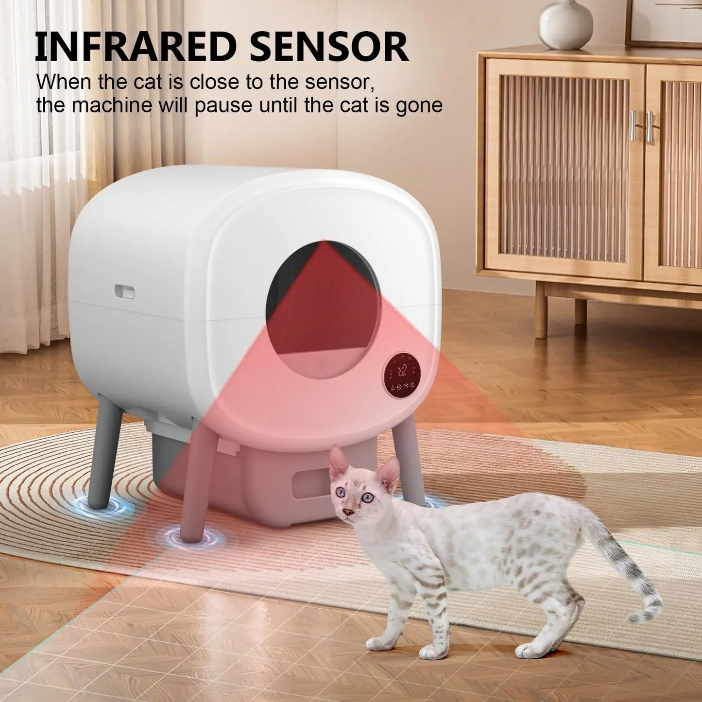Self Cleaning, Automatic Cat Litter Box with App Control