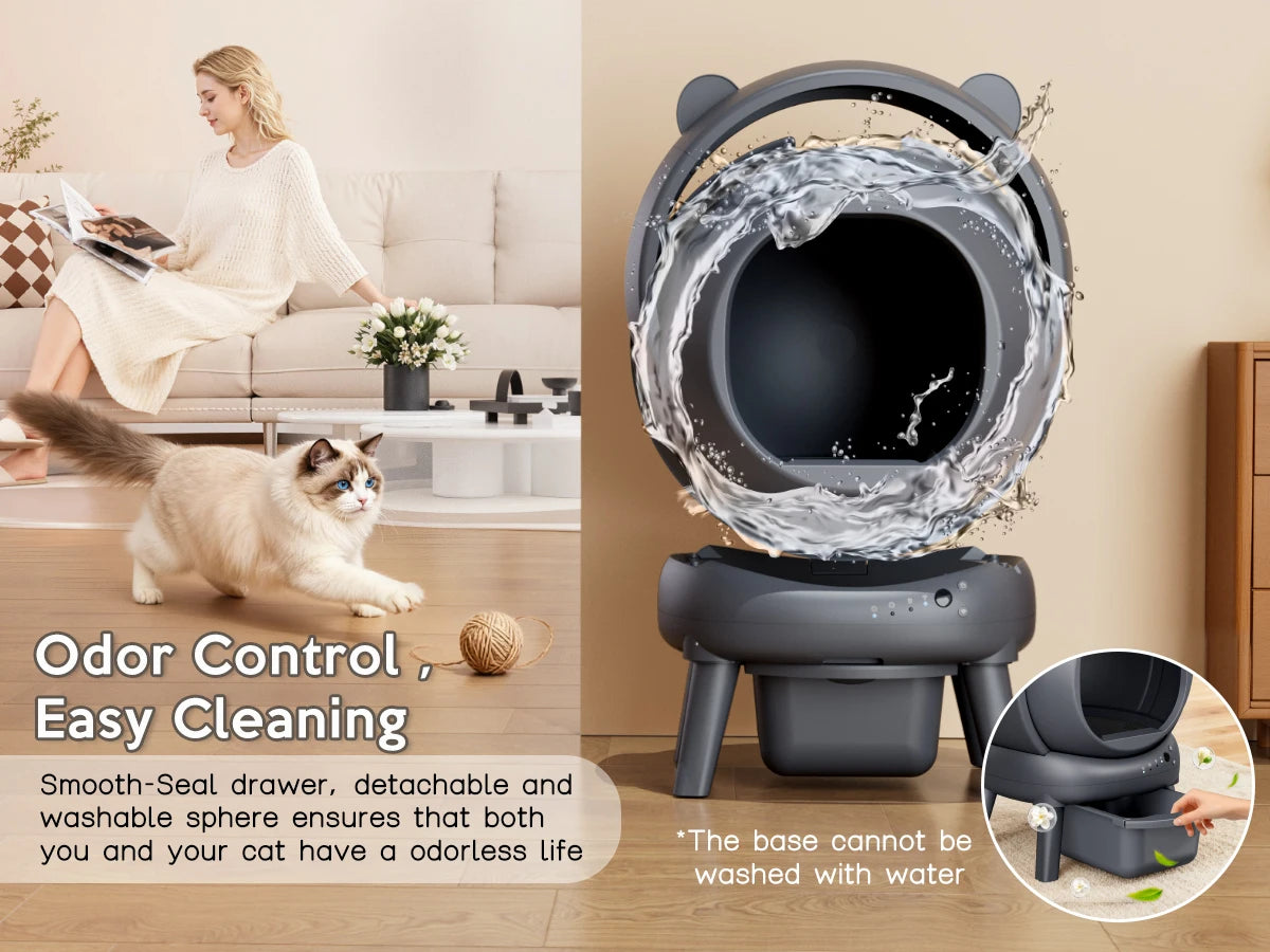 Cumridge Self-Cleaning Litter Box for multi-cat households.