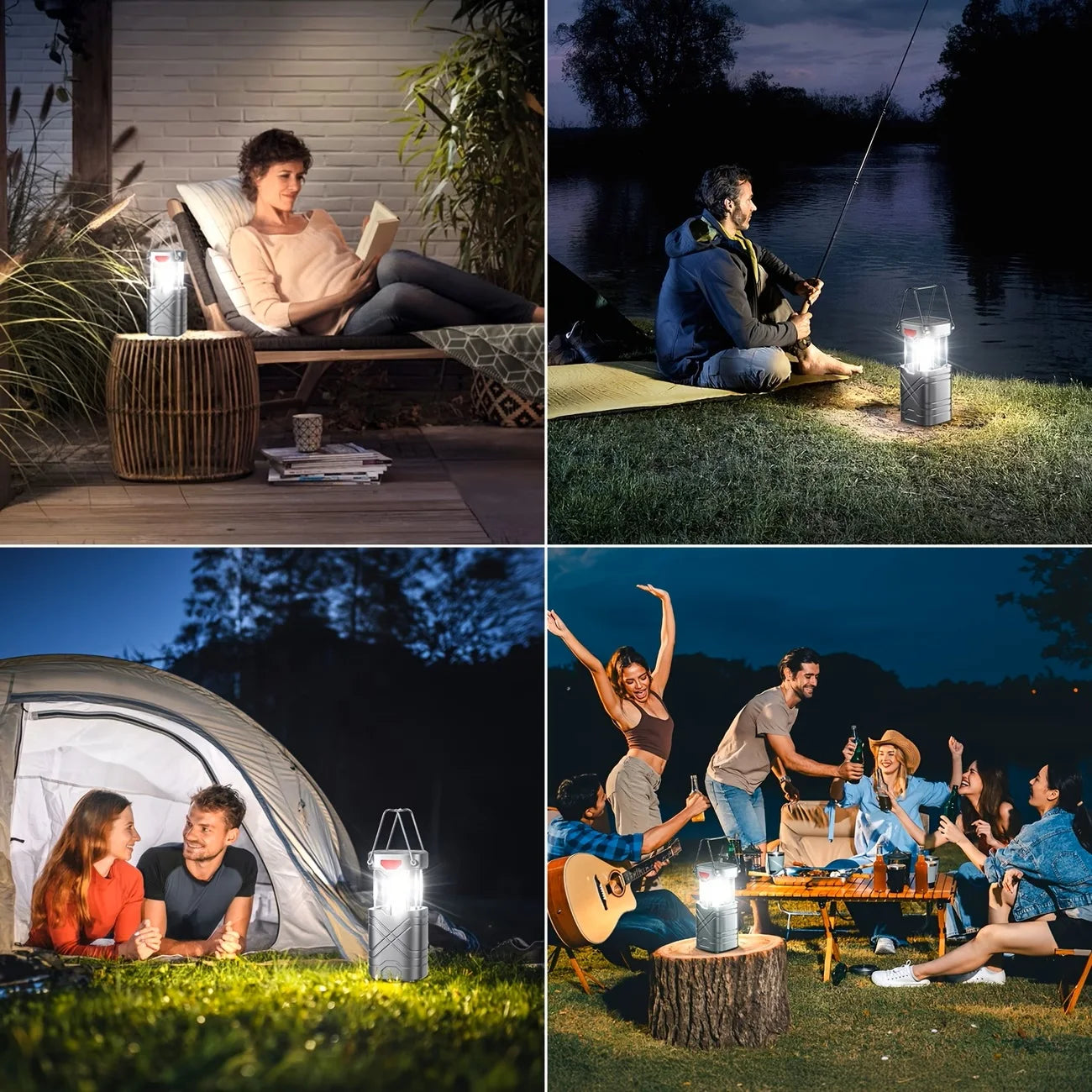 Solar Camping Lantern with Flashlight, Outdoor, Emergency Use