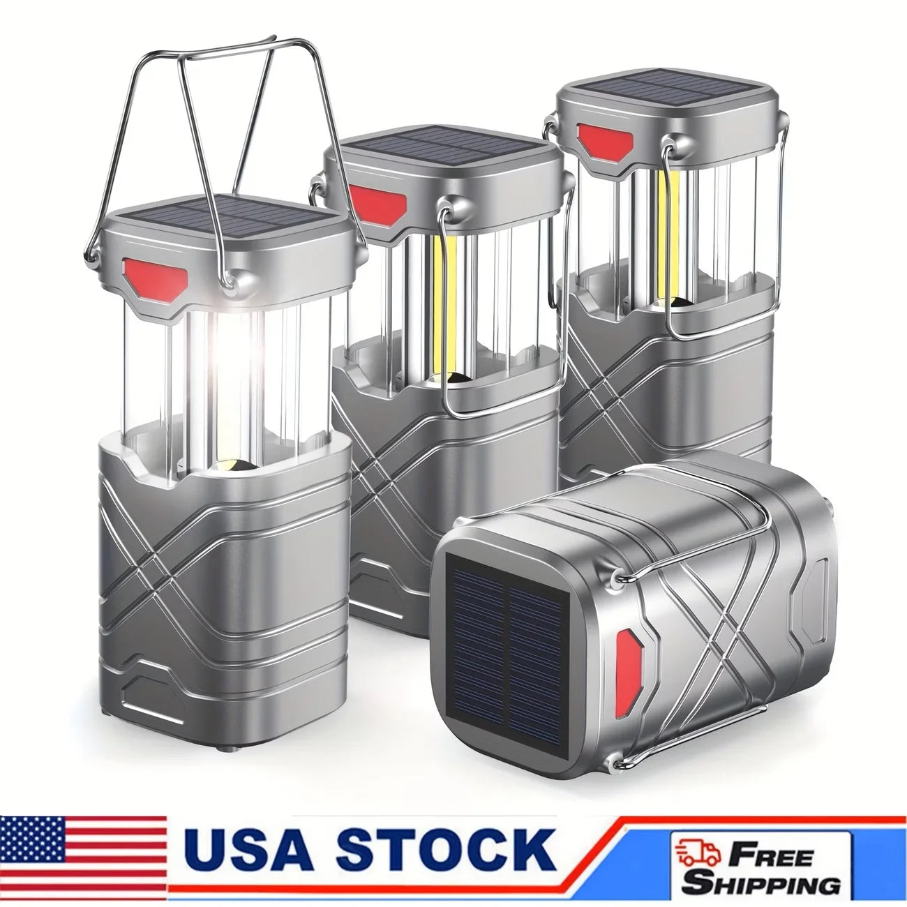 Solar Camping Lantern with Flashlight, Outdoor, Emergency Use