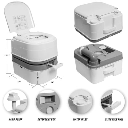Portable Toilet Camping  with  Leak-Proof Pumping