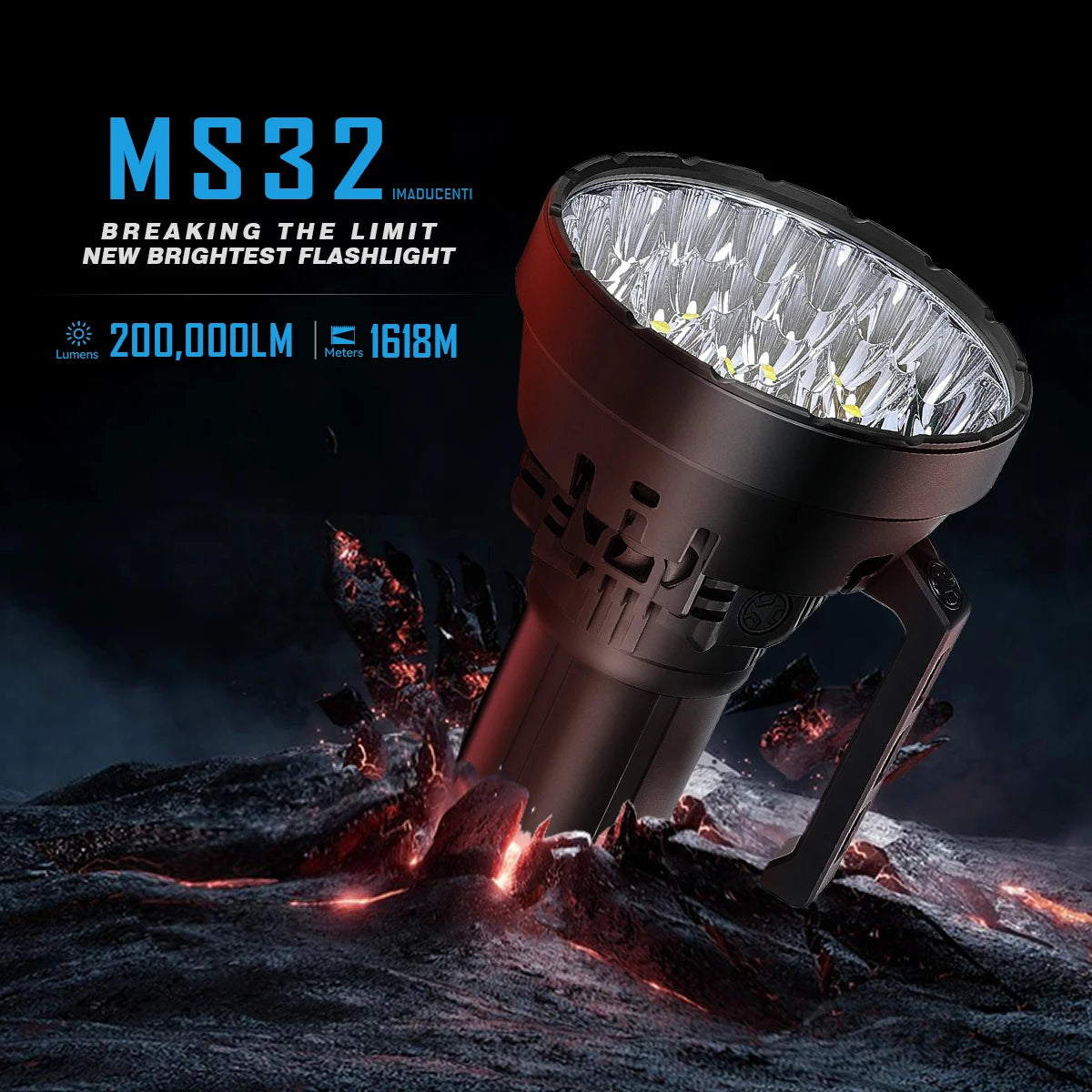 200000 Lumen High Power LED Flashlight