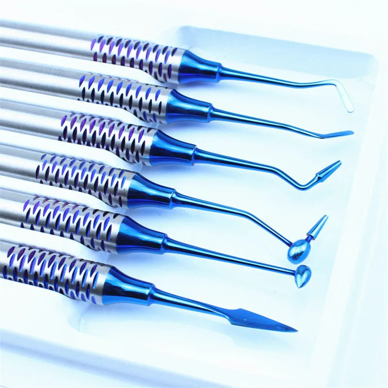 6pcs/set Dental  Spatula Titanium  Dentistry Instrument