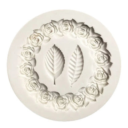 Rose Garland Silicone Fondant Mold For Cake