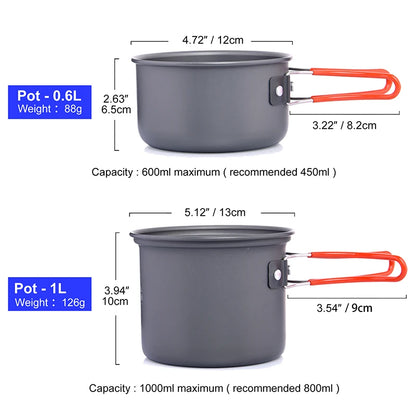Camping Cookware Set Outdoor Tableware Supplies