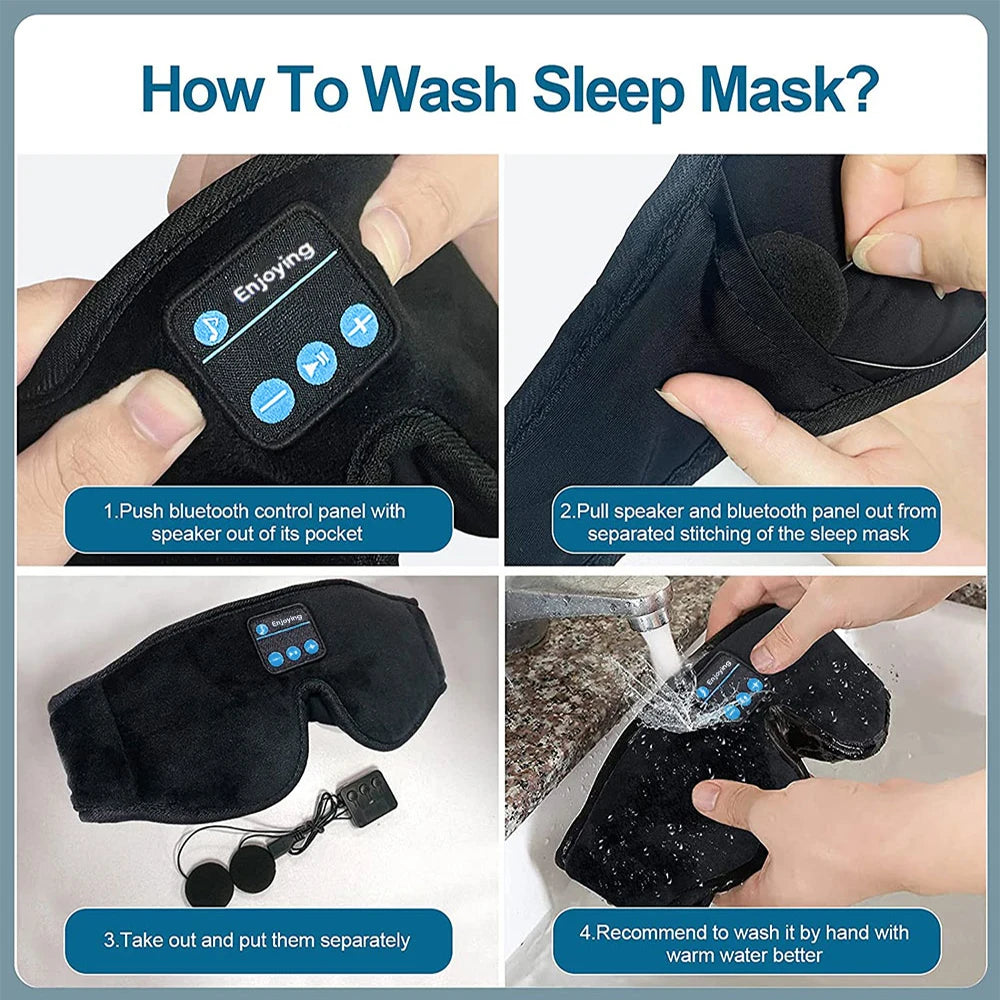 Mask For Sleep Headphones Play Music