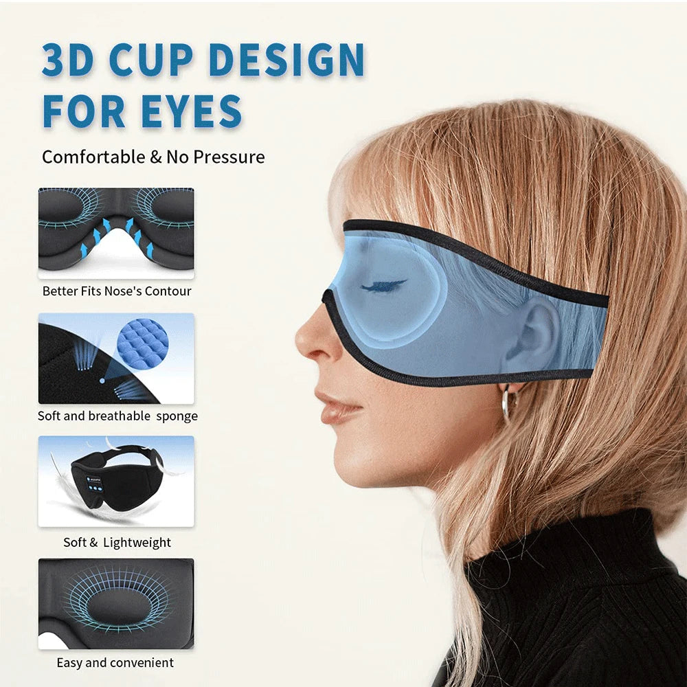 Mask For Sleep Headphones Play Music