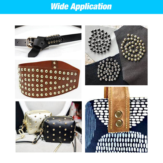 Metal Double Cap Rivets For Leathercraft Repair
