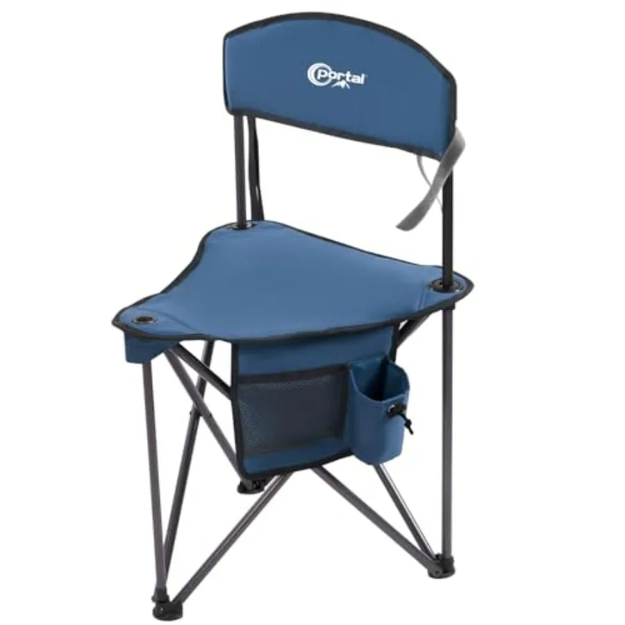 Quick Folding Tripod Stool with Backrest