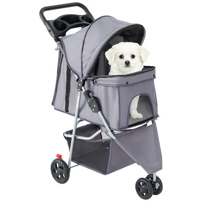 Foldable Pet Stroller for Small Dogs and Cats