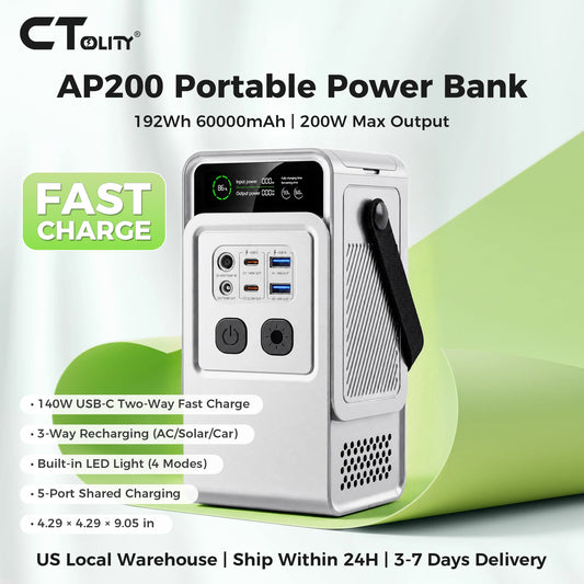 Portable Power Station, Emergency Solar Power Bank for Camping