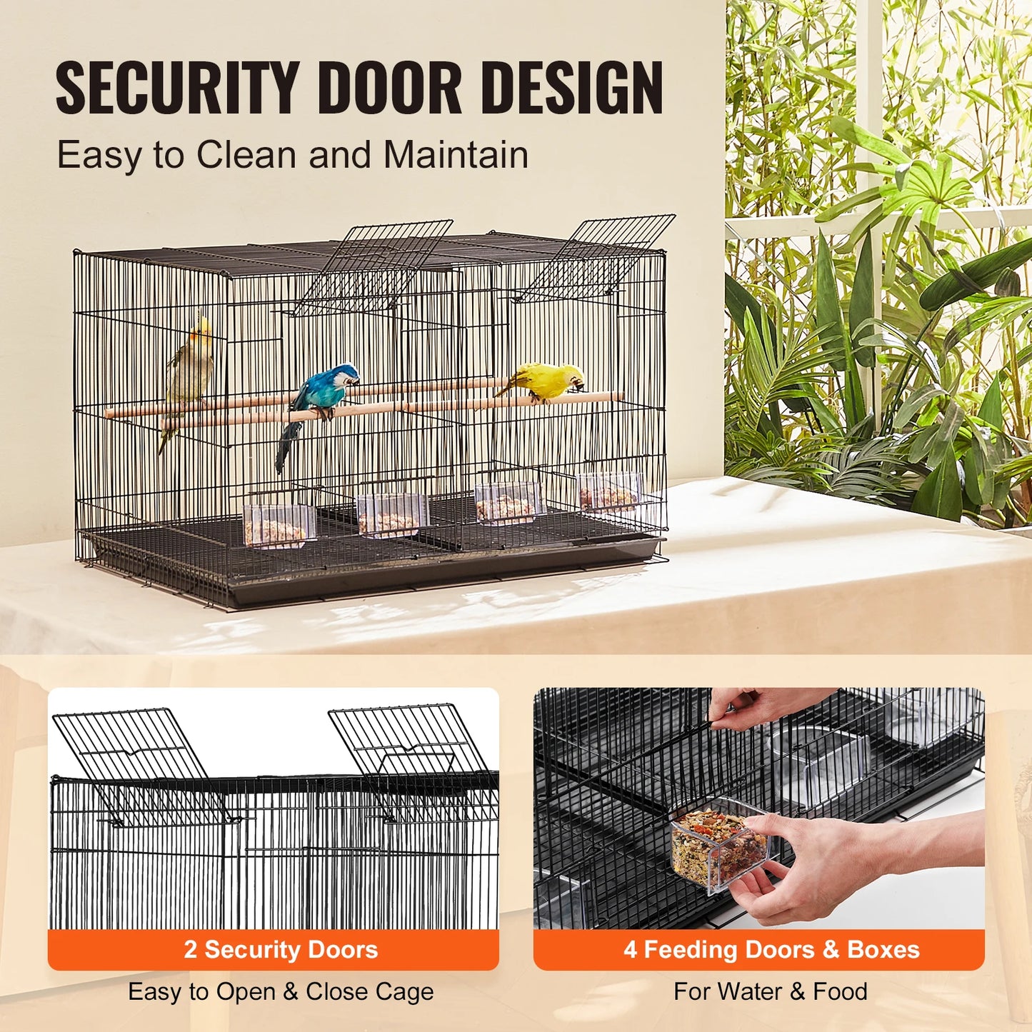 Bird Cage Stackable Divided Small Animal Cage