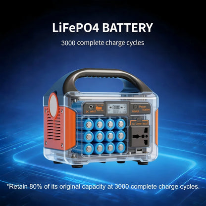 500W 300W Portable Power Station Emergency Power