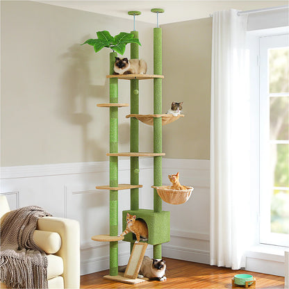 Cat Tree with Large Hammock, Sisal Scratching Posts