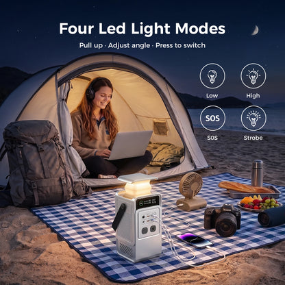 Portable Power Station, Emergency Solar Power Bank for Camping
