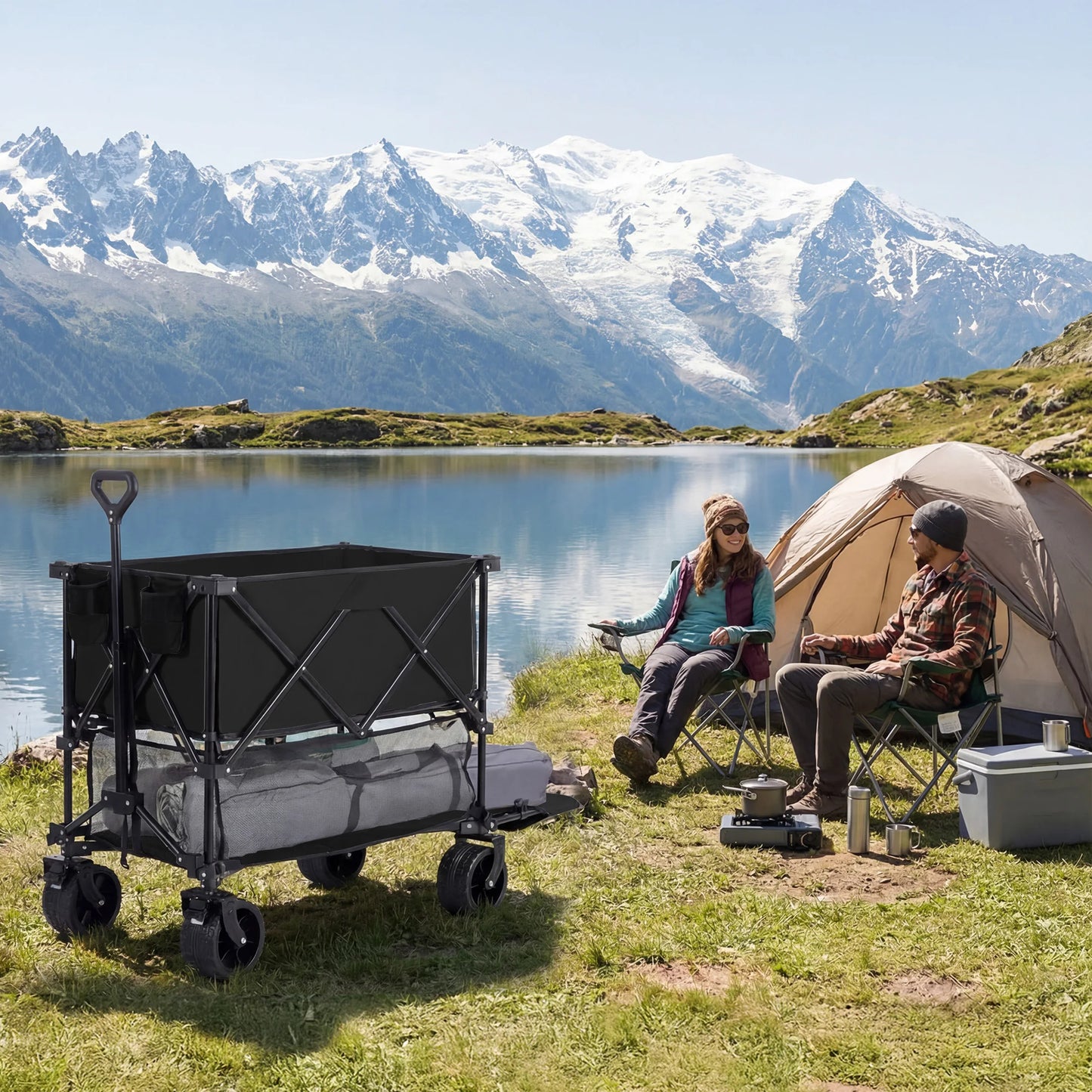 Double Decker Wagons for Grocery, Garden, Camping