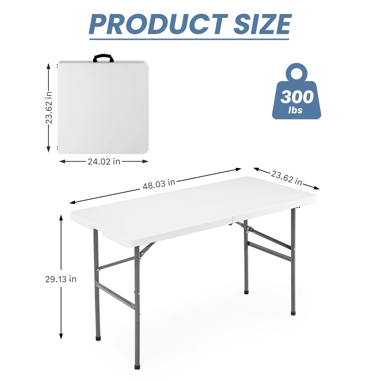 Heavy Duty Foldable Table with Carrying Handle