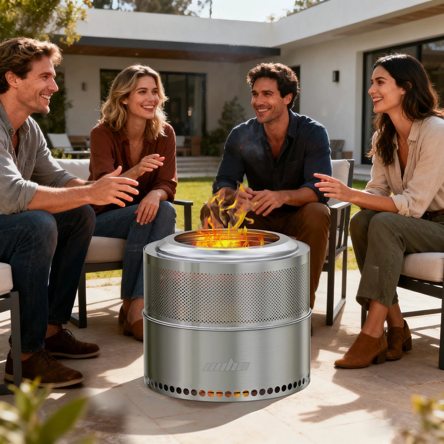 Wood Burning Firepit, Outdoor Camping Firewood Stove