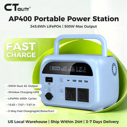 Portable Power Station, Solar Generator , UPS Backup Battery, AC/DC/USB Output for Camping