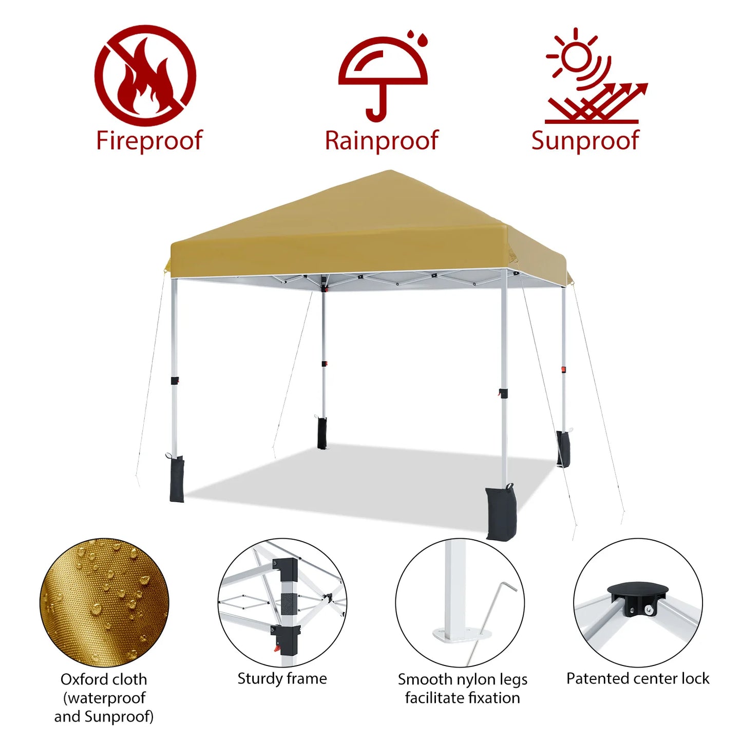 Locking Canopy Tent, Waterproof and UV Protection
