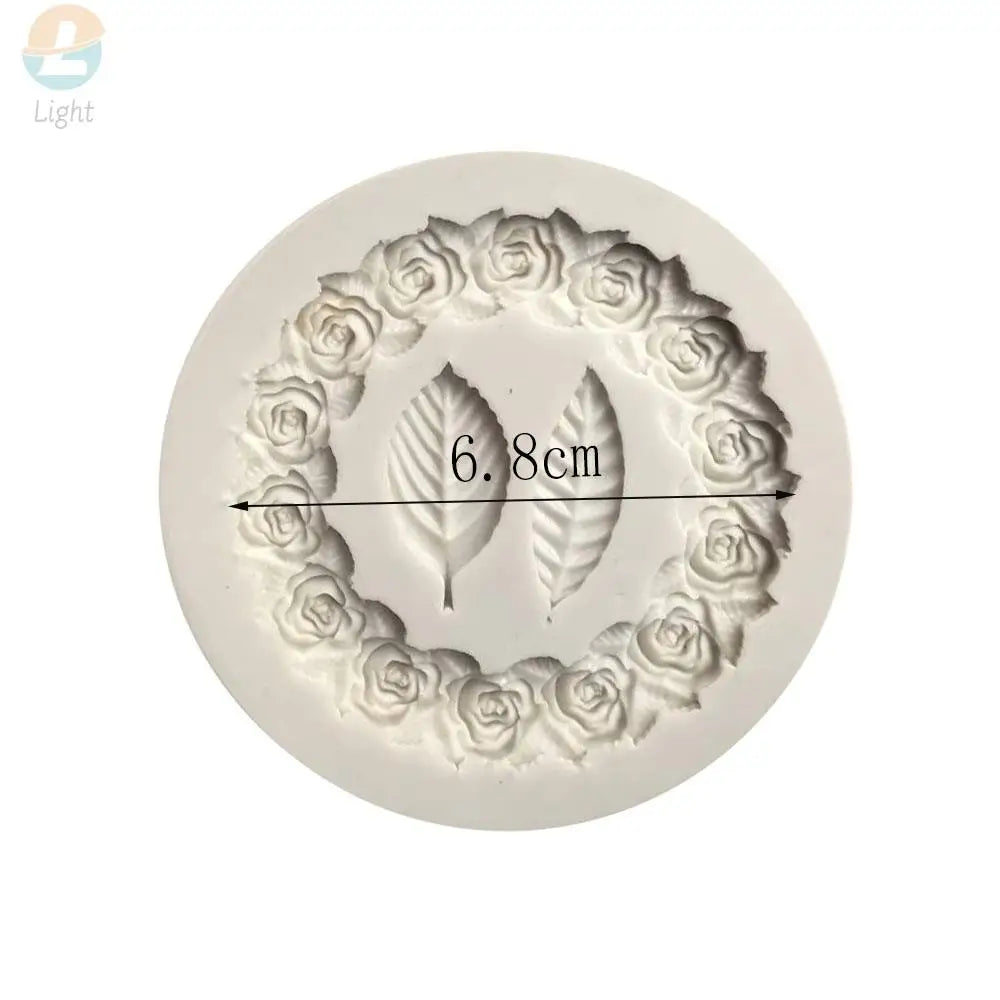 Rose Garland Silicone Fondant Mold For Cake