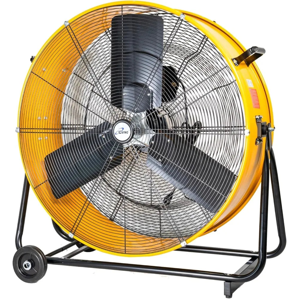 30 Inches 12350 CFM Floor Drum Fan, DC Brushless Motor