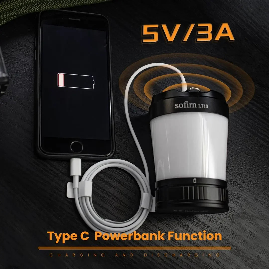 Camping Light, USB C Rechargeable, Emergency