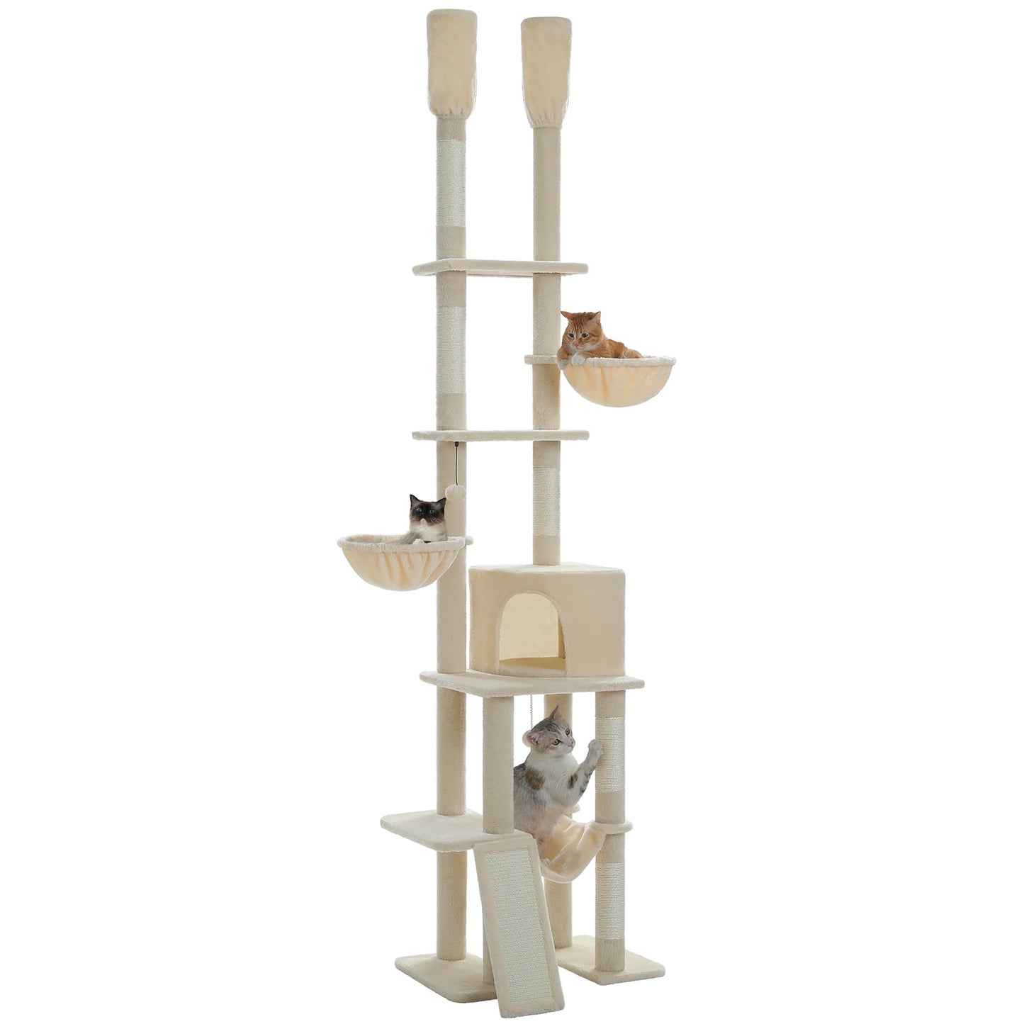 7 Tiers Cat Climbing Tree with Cozy Hammocks