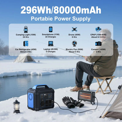 Portable Power Station, Lithium Battery Generator Solar for Outdoor Camping
