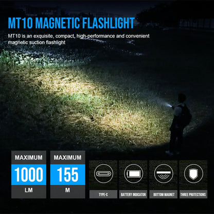 LED  Flashlight 1000 Lumens with Magnet