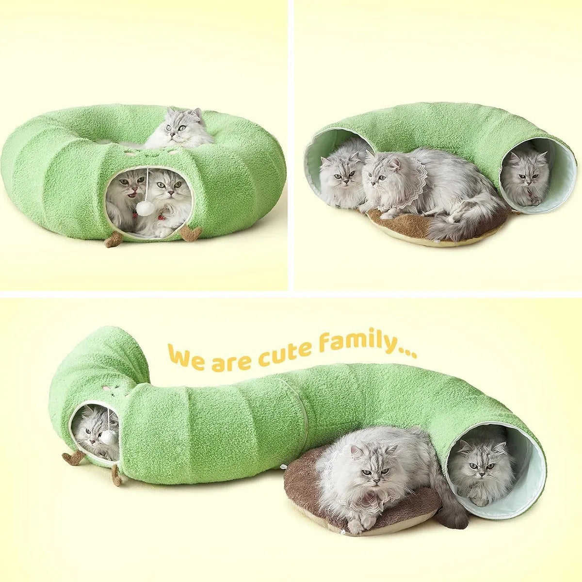Convertible Cat Tunnel Bed With Hanging Ball