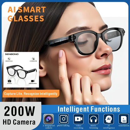 Smart Glasses With Camera,  Charger, 100+language Translation, Bluetooth