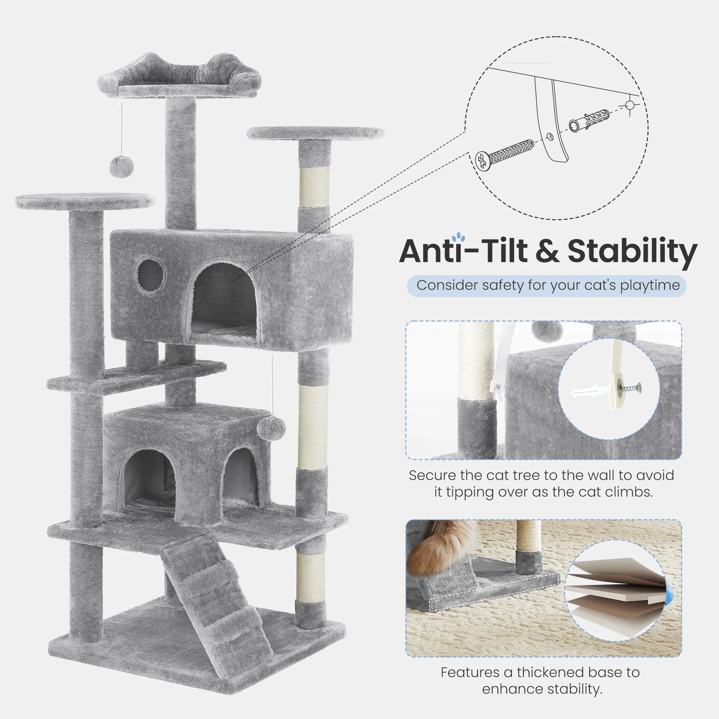 Cat Tree Tower Multi-Level with Sisal Scratching Post