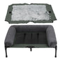 Raised Dog Bed with Cooling Breathable Mat and Soft Plush Mat