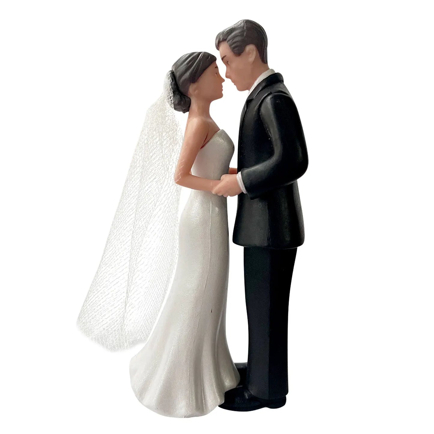 Elegant Bride & Groom Wedding Cake Plastic Topper