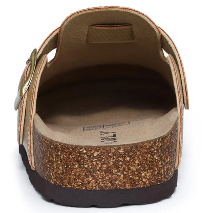 Vegan Leather Clogs Outdoor Slip-on Shoes