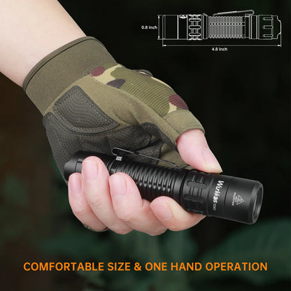 Tactical Flashlight, 2000 Lumens, Rechargeable Battery