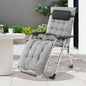 JHK Zero Gravity Recliner Camping Patio Lounge Chair Folding Portable with Cup Holder Trays Removable Cushion For Outdoor Garden